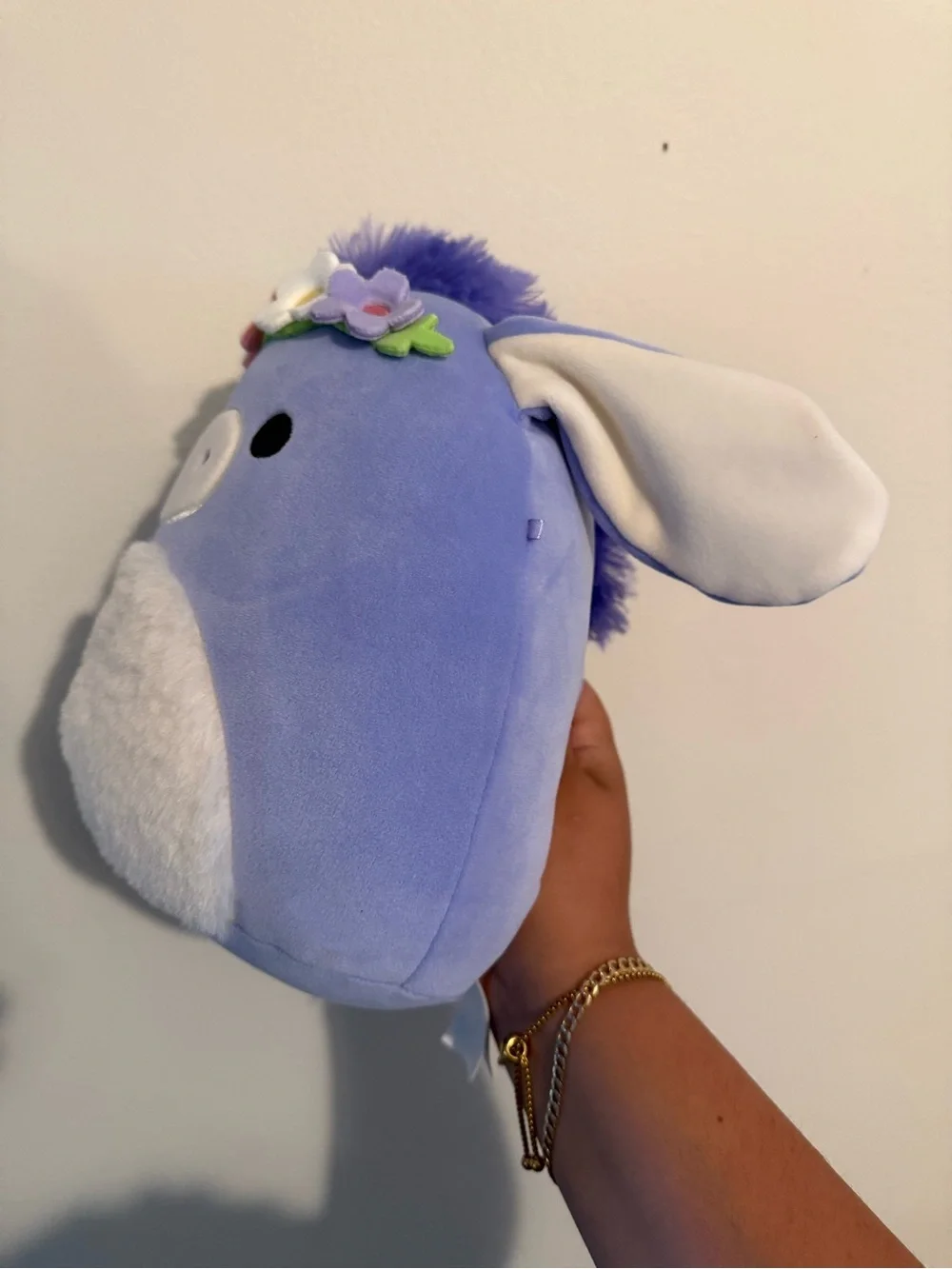 Squishmallows 8” Purple Donkey Pony Flower Crown Plush Stuffed Animal